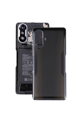 Xiaomi Redmi K40 Oyuncu Cam Pil Arka Kapağı (Siyah)