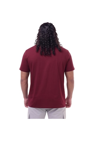 Erkek Battal 115-175 Kilo Arası Uygun Enjoy Every Moment Baskılı Likralı Bisiklet Yaka Tişört Bordo