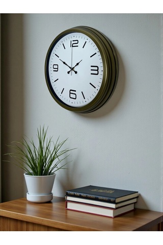 Modern Tasarım Eskitme 40 Cm Metal Duvar Saati Çok Renkli