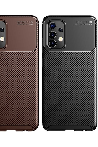 Galaxy A32 4g Kılıf Zore Negro Silikon Kapak Kahverengi