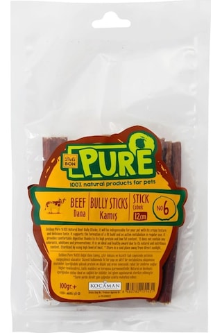 Delibon Pure Köpek için Dana Kurutulmuş Kamış 12 CM 100 G