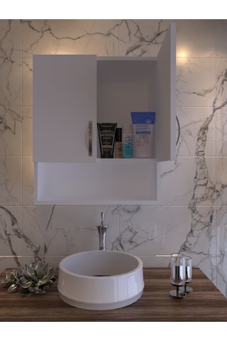 Modern Banyo Üst Modül Beyaz