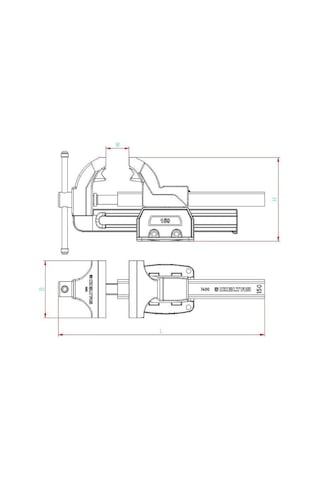 Izeltaş Dövme Çelik Mengene 125 MM - 7400300125