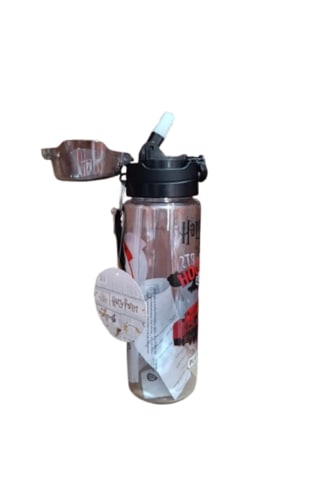 Wiggle 2871 Harry Porter Tritan ,700 Ml Matara, Kilitli Kapaklı Ve Pipetli Gri - Siyah