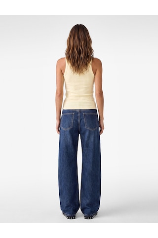 Koton Slim Fit Pamuklu Halter Yaka Fitilli Atlet Sarı 6sak10099ek