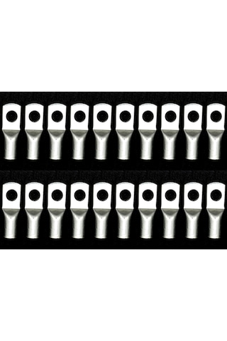 20 Adet Sıkmalı Kablo Pabucu Bakır 16mm M6 Kalaylı Skp