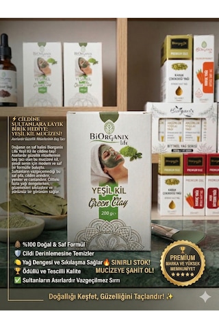Life Yeşil Kil 200 G %100 Doğal Kil Maskesi Cilt Arındırıcı