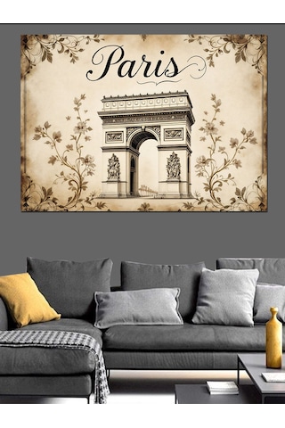 Vintage Paris Zafer Takı Posteri Dekoratif Kanvas - Mdf Ahşap Tablo
