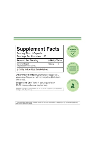 Double Wood Dıhydro Berberine 100 Mg 60 Kapsül Better Absorded & Tolered Form Of Berberine