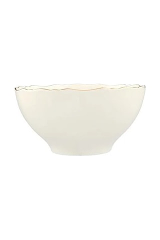 Porland Tide Altın Yaldız Kase 22cm Beyaz - Altın