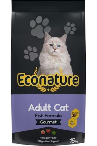 Econature Gurme Balıklı Yetişkin Kedi Maması 15 KG