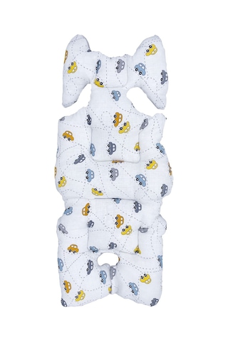 Ezh Collection 8011 Müslin Puset ve Oto Koltuğu Minderi Sarı-Gri