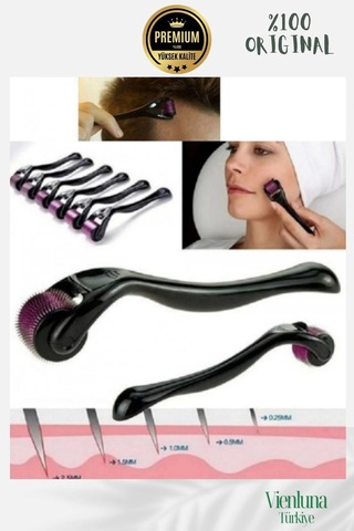 Vienluna Titanyum Uçlu 540 İğneli 0.50 MM Cilt Bakım Vücut Yenileme Masaj Aleti Derma Roller