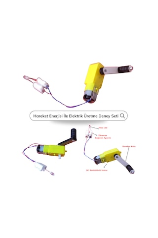 Hareket Enerjisi İle Elektrik Üretme Deneyi Seti