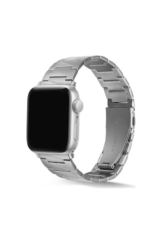 Ekılıf - Apple Uyumlu Watch 38mm - Kordon Metal Kordon Krd-48 - Gümüş