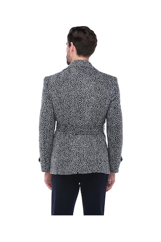 K7539 Dewberry Slım-fıt Erkek Kaban-desenli Lacivert 2 Desenli Lacivert 2