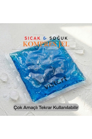 Vistart Soğuk Kompres Buz Jeli Cold Packsporcu Buz Torbası Şişlik Giderici 13x13cm 200 Adet