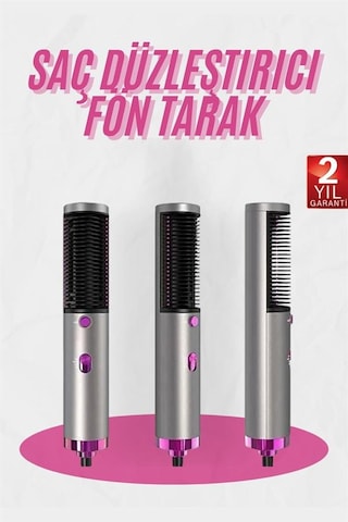 Fön Tarak Düzleştirici Seramik Kaplama Fön Makinesi Saç Kurutma - Lisinya
