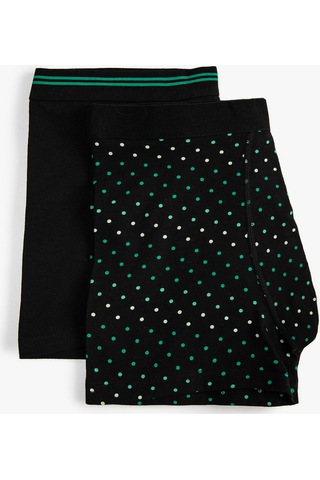 Koton 2'Li Boxer Seti Puantiyeli Siyah Desenli 3Slm90043Mk 3Slm90043Mk25G