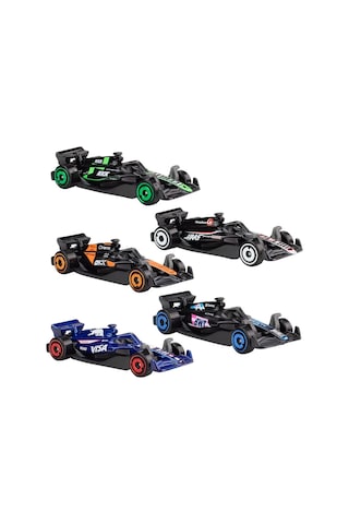 Hot Wheels Formula 1 2024 Araba Seti 5 Li Lisanslı Model Araç Koleksiyonu