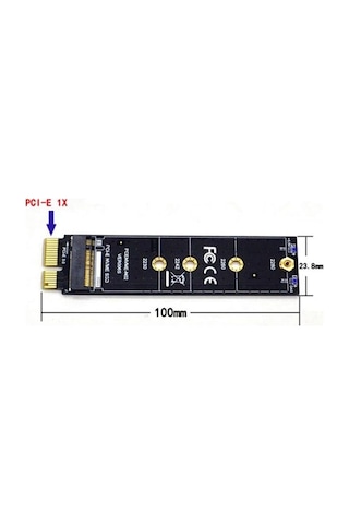 9143 M.2 Nvme Ssd Ngff To Pcie 3.0 X1 Adaptör Pcıe Ten Pcı-e 3.0 1x Destekli Yalnızca M.2 Pcı-e M Ke