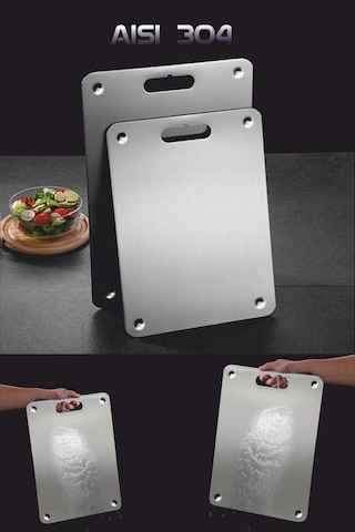 Büyük-küçük Paslanmaz Çelik Kesme Tahtası Ayaklı 304