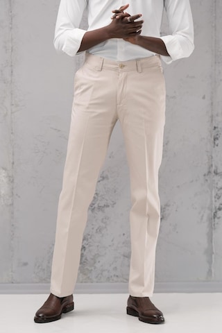 Notra Regular Fit Pamuklu Yan Cep Klasik Yazlık Gabardin Pantolon Krem
