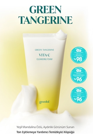 Cilde Aydınlık Görünüm Sunan Temizleme Köpüğü Goodal Green Tangerine Vita C Cleansing Foam