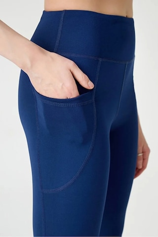 Cloudymood Kadın Yüksek Bel Toparlayıcı Çift Cepli Ispanyol Paça Lacivert Tayt Bootcut Lacivert - 880905440 Lacivert