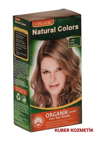 Natural Colors 8n Açık Kumral Organik İçerikli Amonyaksız Kalıcı Saç Boyası