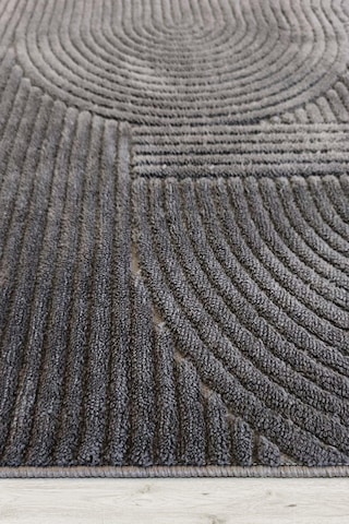 Yumuşak Dokulu İskandinav Dekoratif Kaymaz Taban Yıkanabilir Yolluk Antre Hol Halısı Salon Halısı Antrasit