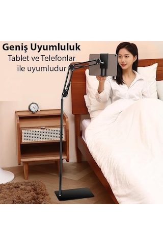 Lexroo Metal Ayaklı Ayarlanabilir Teleskopic 3eklemli Profesyonel Tablet Tutucu Stand Telefon Tutucu