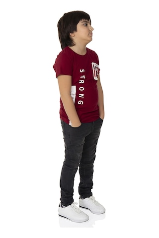 Toontoy Kids Toontoy Erkek Çocuk T-shirt Strong Baskılı Bordo