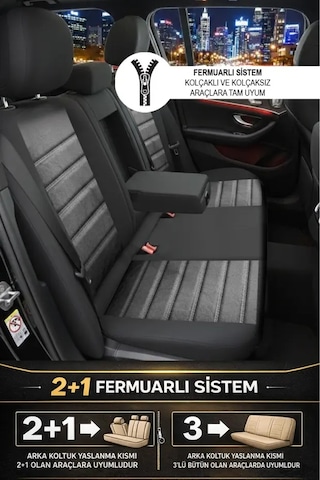 Fiat Fullback Double Cab Sx 2.4d 154 Hp Awd 2017 Uyumlu Kumaş Alcantara Oto Koltuk Kılıfı Füme