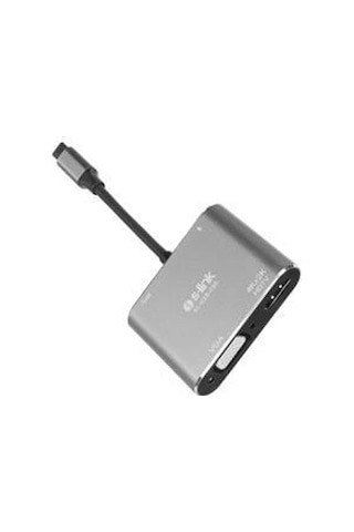S-link Sl-usb-c85 4 İn 1 Type C To, Pd+hdmı+vga+usb3.0 Çevirici Hub Adaptör