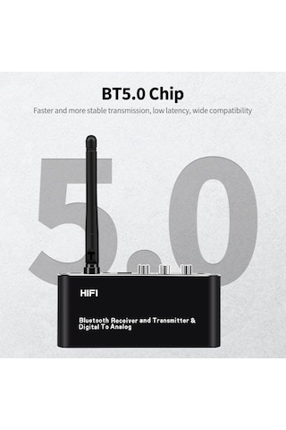 Reedark Bt 5.0 Alıcı-verici, Dijital Optik/coaxial'den Analog Ses Dönüştürücü, Hifi Kalitesi, Geniş Uyumlu 3.5mm/rca Çıkış