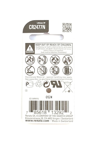 Renata Cr2477N 3 V. Lithium Cihaz Pili