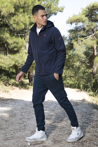 Buratti Suya Ve Rüzgara Dayanıklı Kapüşonlu Softshell Erkek Mont 5855045 Lacivert
