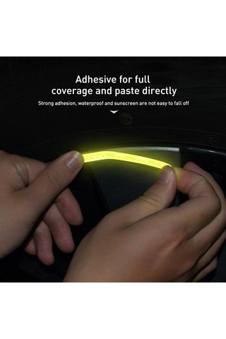 Beyaz Evrensel Araba Yansıtıcı Bant Uyarı Işareti Yansıtıcı Açık Uyarı Şerit Aksesuarları Bmw Için Dış Araba Kapı Çıkartmalar