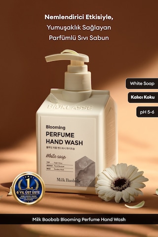 Nemlendirici Ve Yumuşatıcı Parfümlü Sıvı Sabun Mılk Baobab Blooming Perfume Hand Wash White Soap