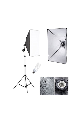 Deyatech Tek Duylu Softbox 50 x 70 CM Sürekli Video Işık Kiti + Lamba