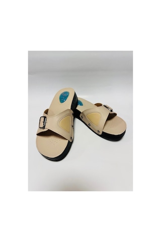 Style Comfort Terlik Anatomik Jel Topuk Destekli Kemik Çıkıntısı Bej