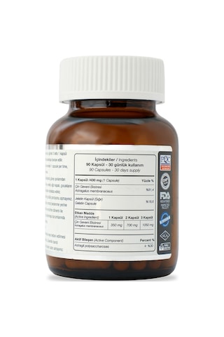 Sepe Natural Astragalus Çin Geveni Eki 430 mg 90 Kapsül