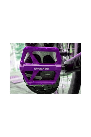 Gineyea Pedal M908 Plastik Reflektörlü Trial Bmx Geniş Mor Pedal