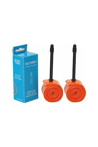 Hombey 2 Adet Tpu Hafif Bisiklet İç Lastik 28g 700x18-32c Yollu Bisiklet 65mm Presta Ventil Dayanıklı Ağırlık Azaltıcı Kırmızı