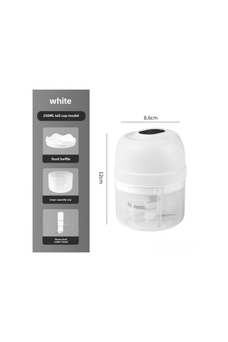 Reedark Evcil Elektrikli Zeytinyağlı Pestle, Küçük Mutfak İçin Kablosuz, Bebek Yemeği Ve Et Çırpıcı, 250ml Beyaz Yeni Beyaz