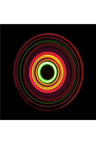 Radyal Renkli Tasarımlar Doğal Taş Bardak Altlığı 4'lü Set - Natural Stone Coasters - Taş Çok Renkli