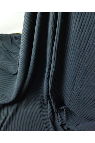 Küllü Siyah Renkte Örme Kumaş En 170 Cm X Boy 170 Cm -10352 Siyah