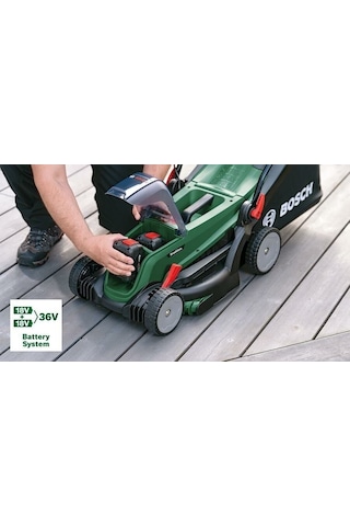 Bosch Universal Rotak 2x18V-37-550 Çift Akülü Çim Biçme Makinesi - 06008B9E00