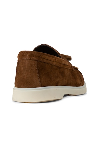 Deery Erkek Hakiki Süet Taba Rengi Püsküllü Loafer - 02027mtbac01 Taba